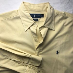 Ralph Lauren Yellow Button Down Dress Shirt - L